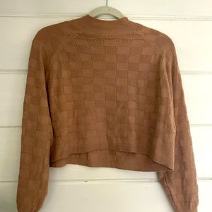 Brown checkered sweater
